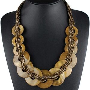 Elegant Brown Beaded Necklace